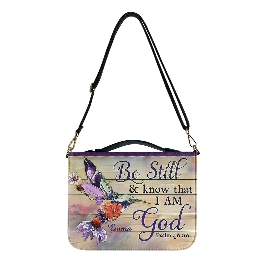 Personalized Psalm 46:10 Bible Cover with Name