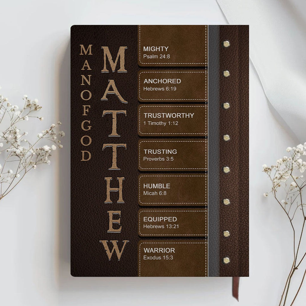 Personalized "I Would Rather Stand With God" Leather Journal