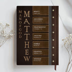 Personalized "I Would Rather Stand With God" Leather Journal