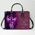 Be Strong & Courageous Custom Leather Tote Bag