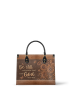 "Solace" Psalm 46:10 Deluxe Vegan Leather Handbag