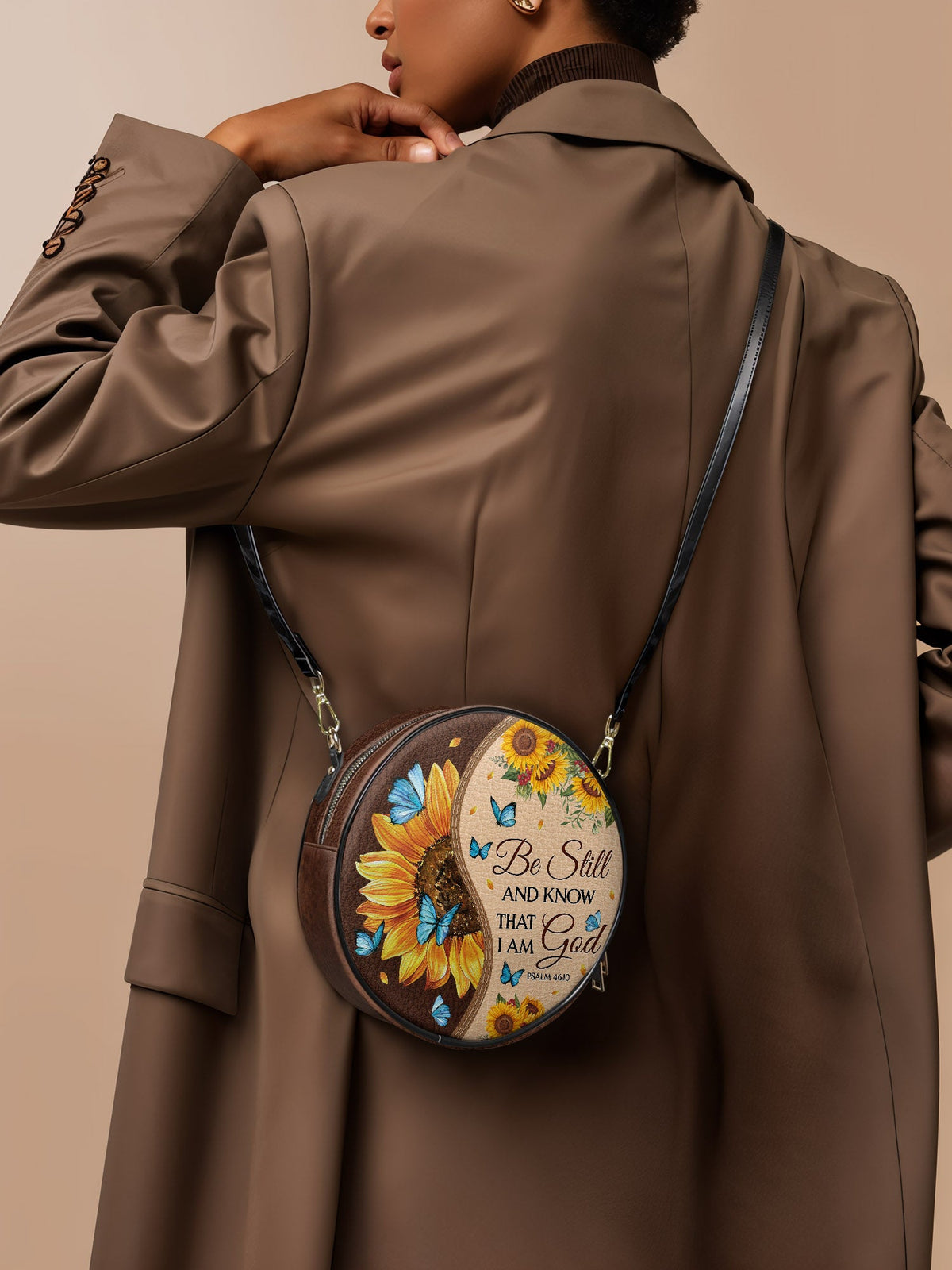 Presence Psalm 46:10 Circle Crossbody Bag