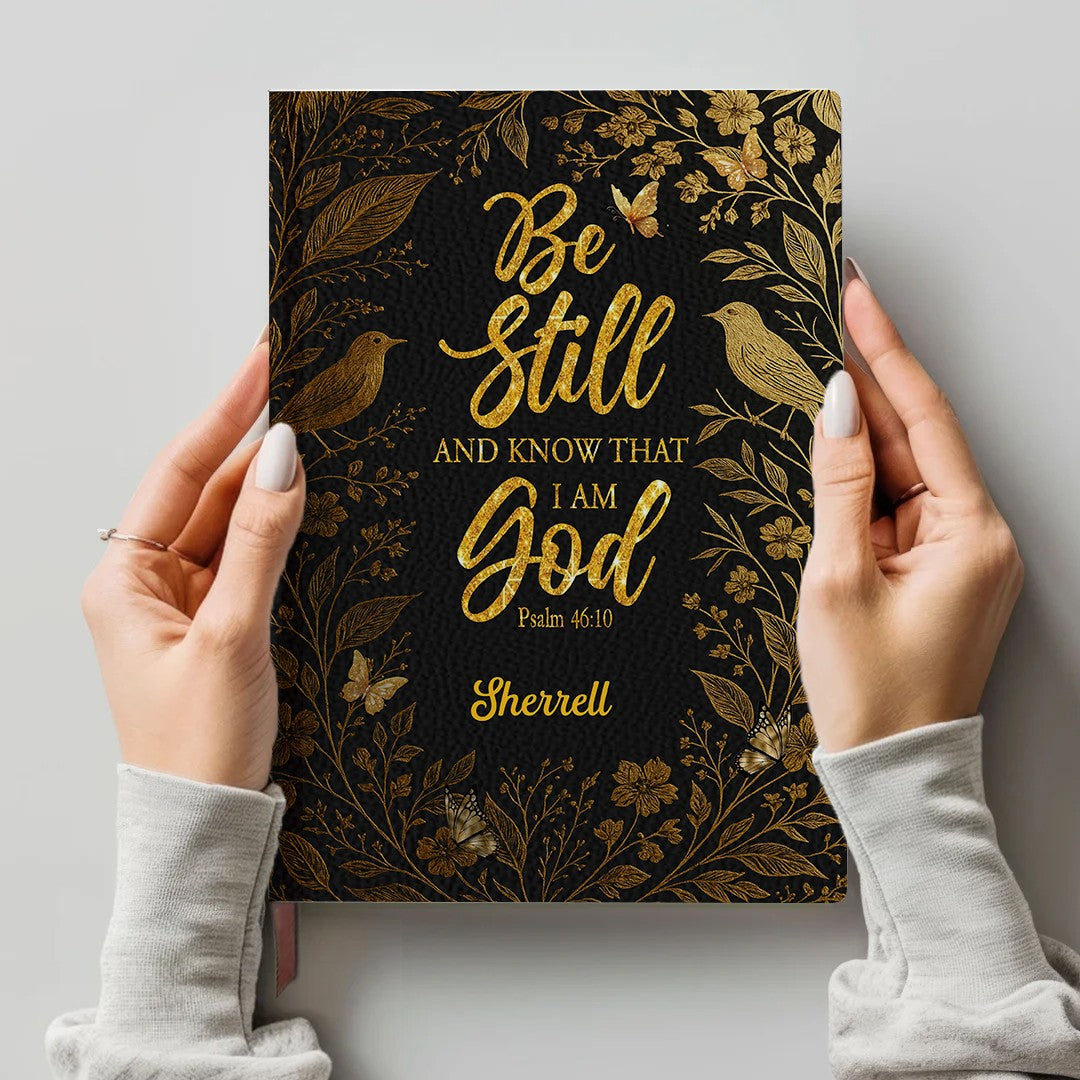 Personalized "Clothed With Strength" Leather Journal