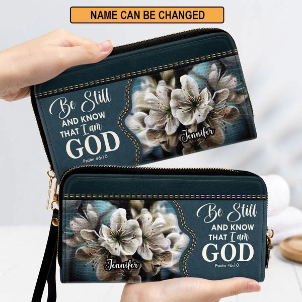 Personalized Be Still and Know Clutch Purse