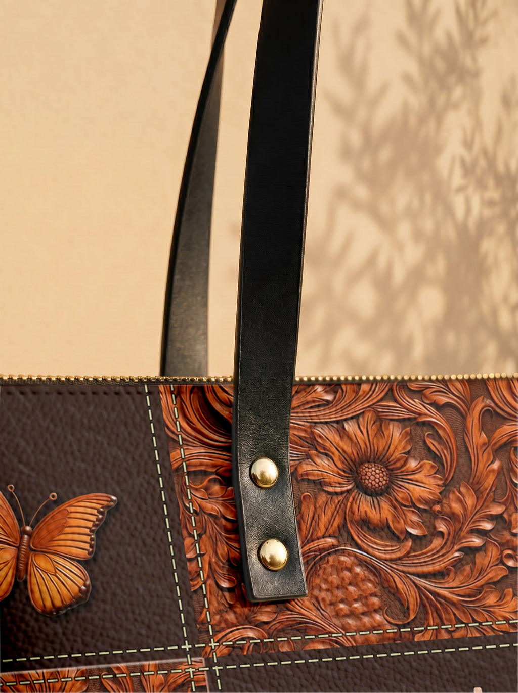 Believe Philippians 4:13 Leather Tote Bag