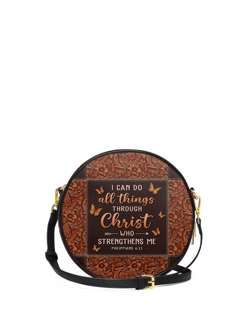 Believe Philippians 4:13 Circle Crossbody Bag