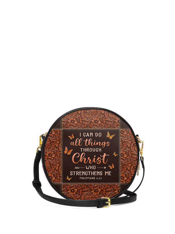 Believe Philippians 4:13 Circle Crossbody Bag