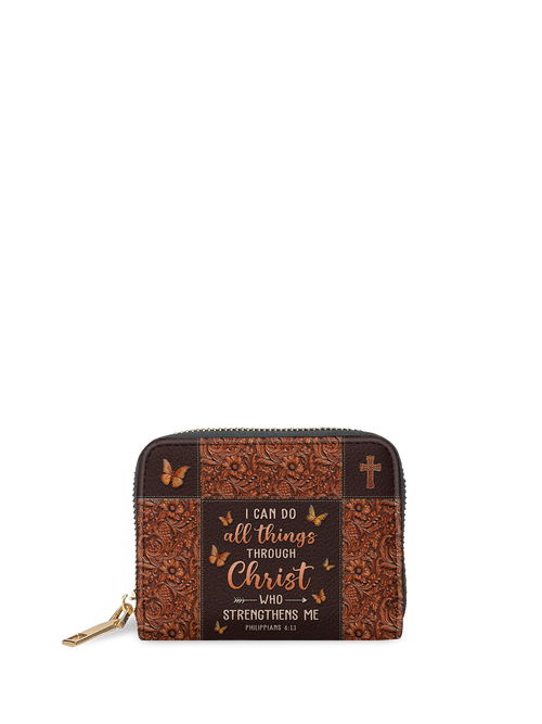 Believe Philippians 4:13 Bible Verse Mini Wallet