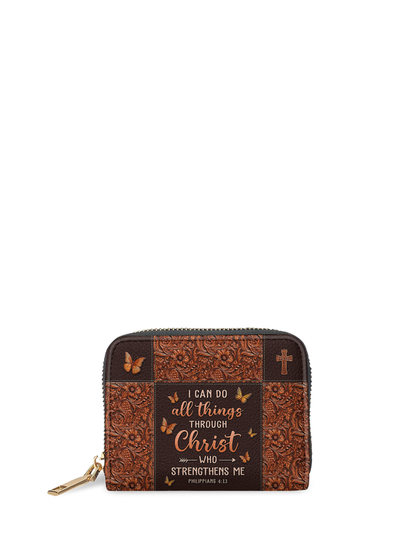 Believe Philippians 4:13 Bible Verse Mini Wallet