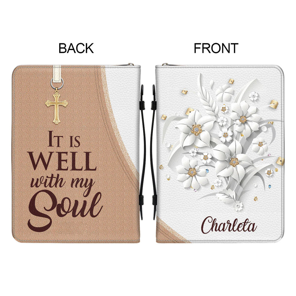 Personalized It Is Well With My Soul Bible Cover