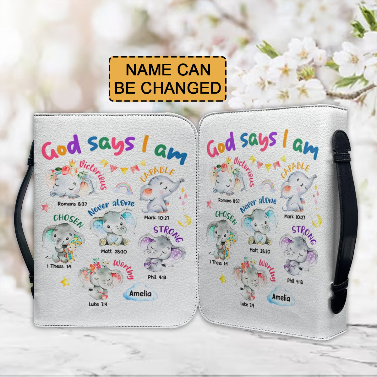 Personalized God Says I Am Elephant Bible Cover
