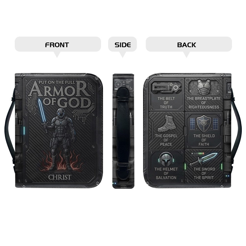 Personalized Armor of God Leather Bible Cover