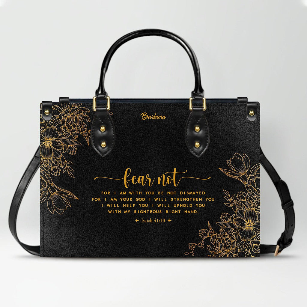 Personalized Bible Verse Leather Handbag