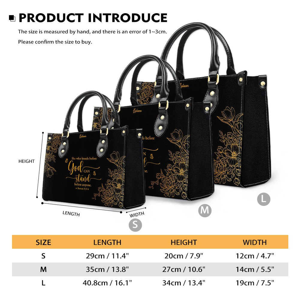 Personalized Bible Verse Leather Handbag