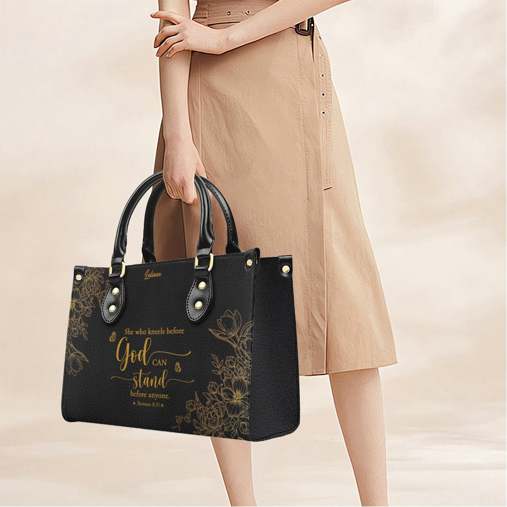 Personalized Bible Verse Leather Handbag