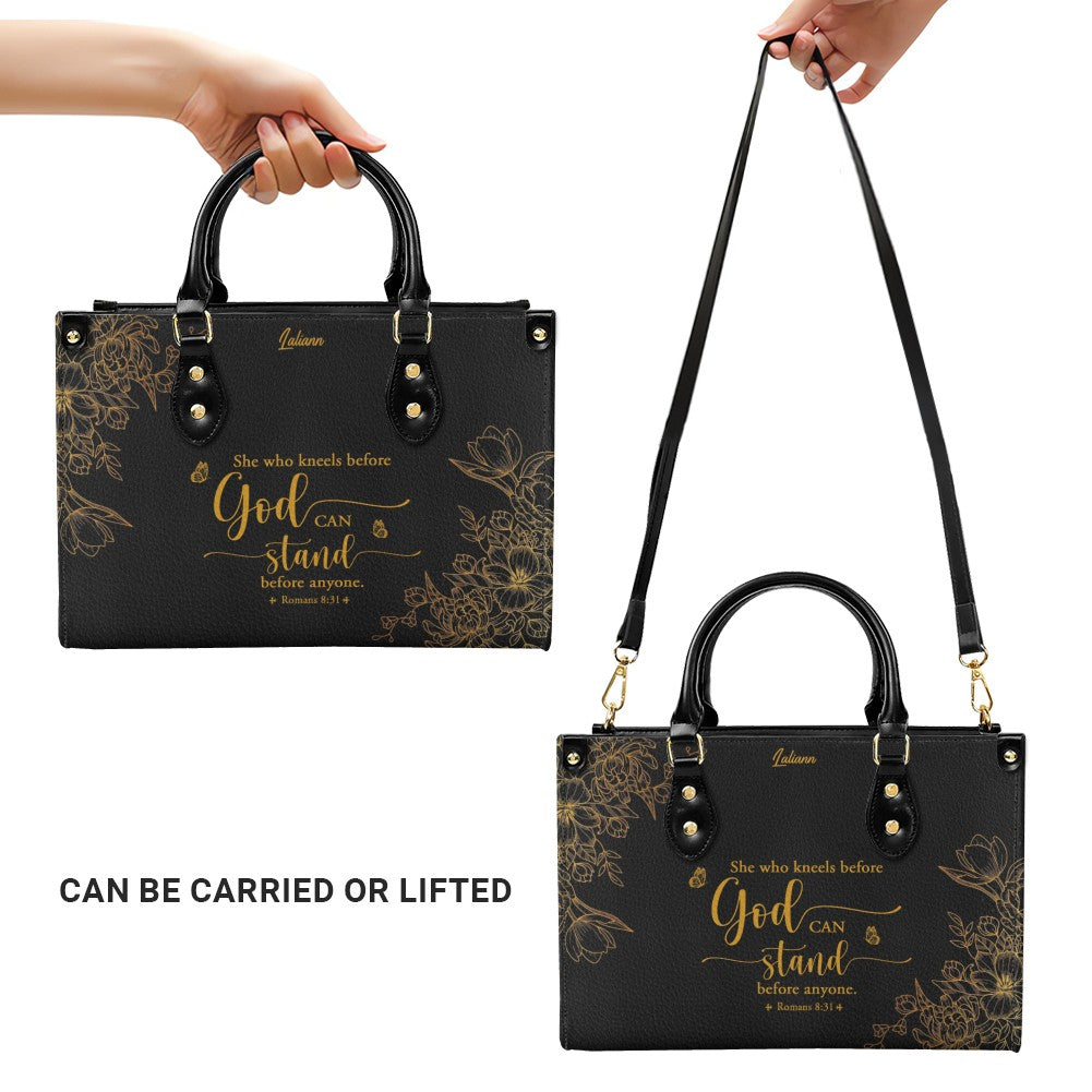 Personalized Bible Verse Leather Handbag