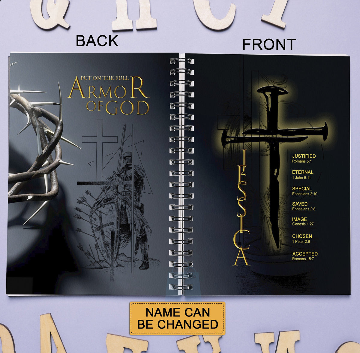 Personalized "God Says I Am" Leather Prayer Journal