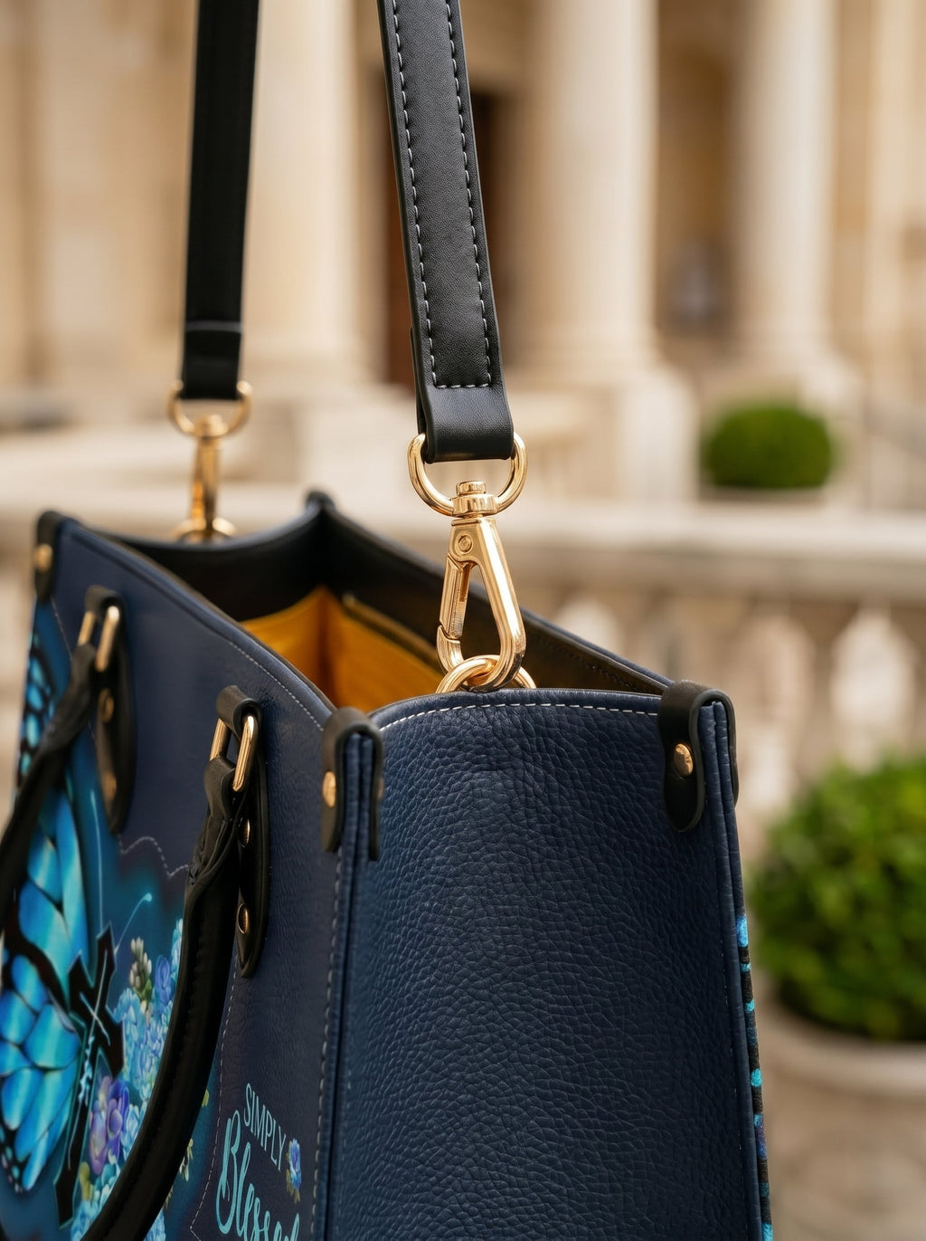 Blessed Christian Faith Leather Handbag