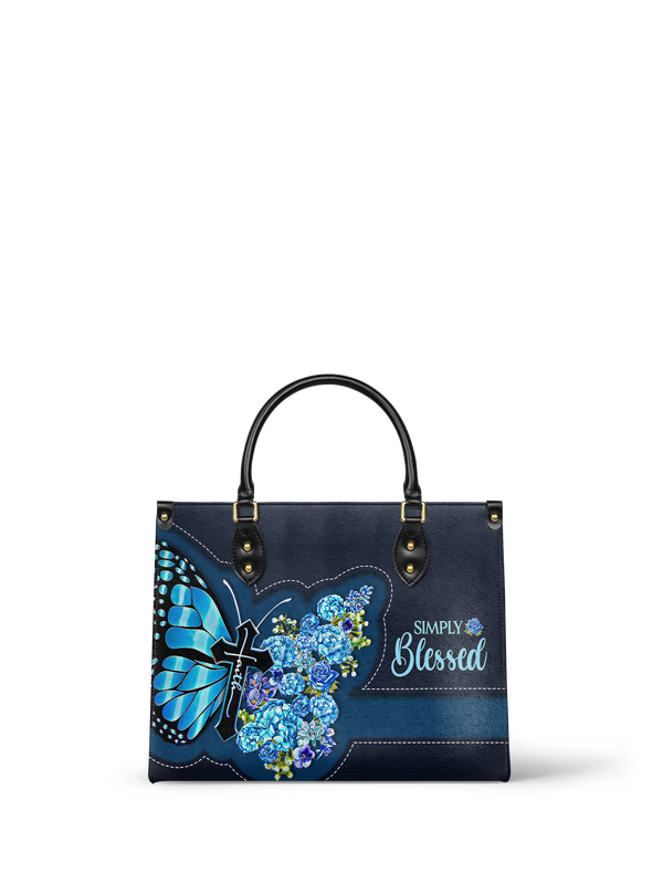 Blessed Christian Faith Leather Handbag