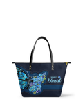 Blessed Christian Faith Leather Tote Bag
