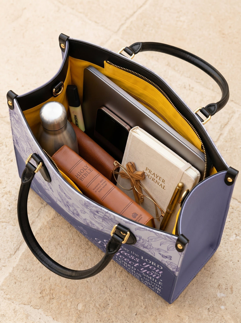 Blessing Numbers 6:24-26 Leather Handbag