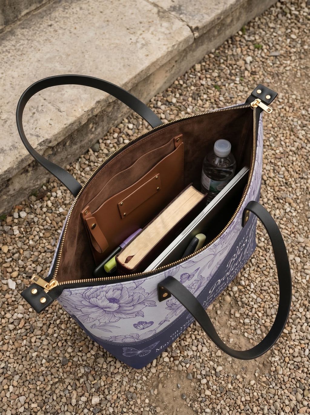 Numbers 6:24-26 Blessing Leather Tote Bag