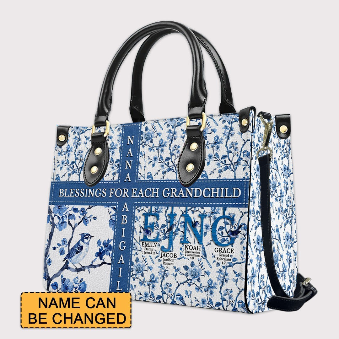 Personalized Bible Blessings Leather Handbag