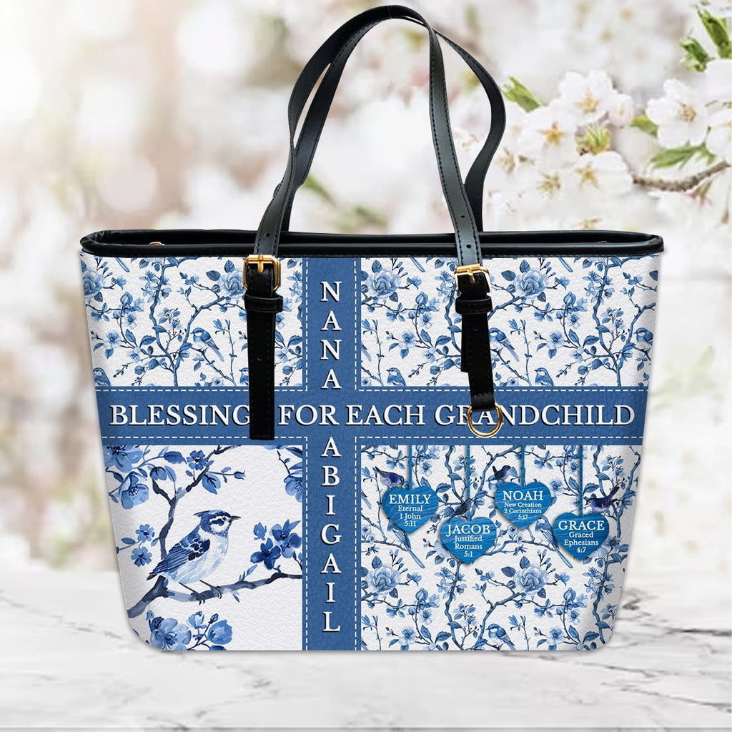 Personalized Bible Blessings Leather Handbag