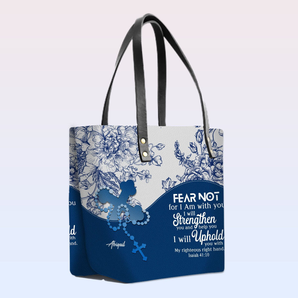 Personalized Christian Leather Tote Bag