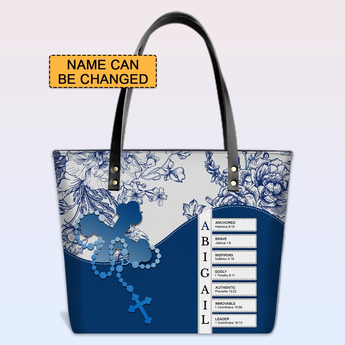 Personalized Christian Bible Verse Tote Bag