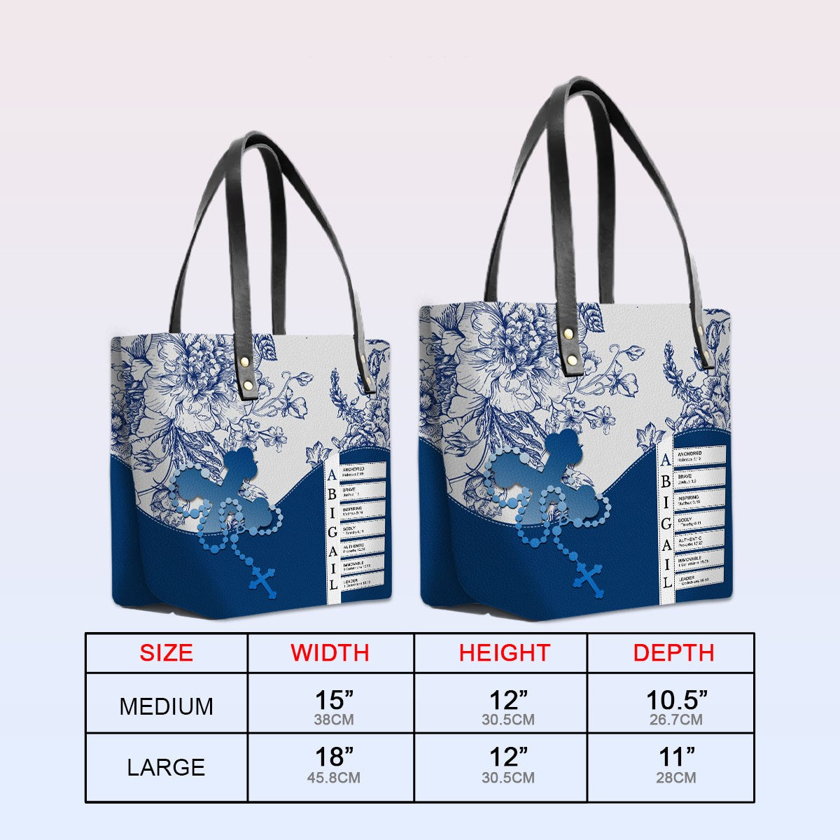 Personalized Christian Bible Verse Tote Bag