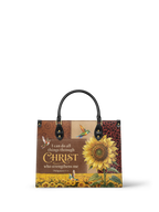 "Dawn" Philippians 4:13 Deluxe Vegan Leather Handbag
