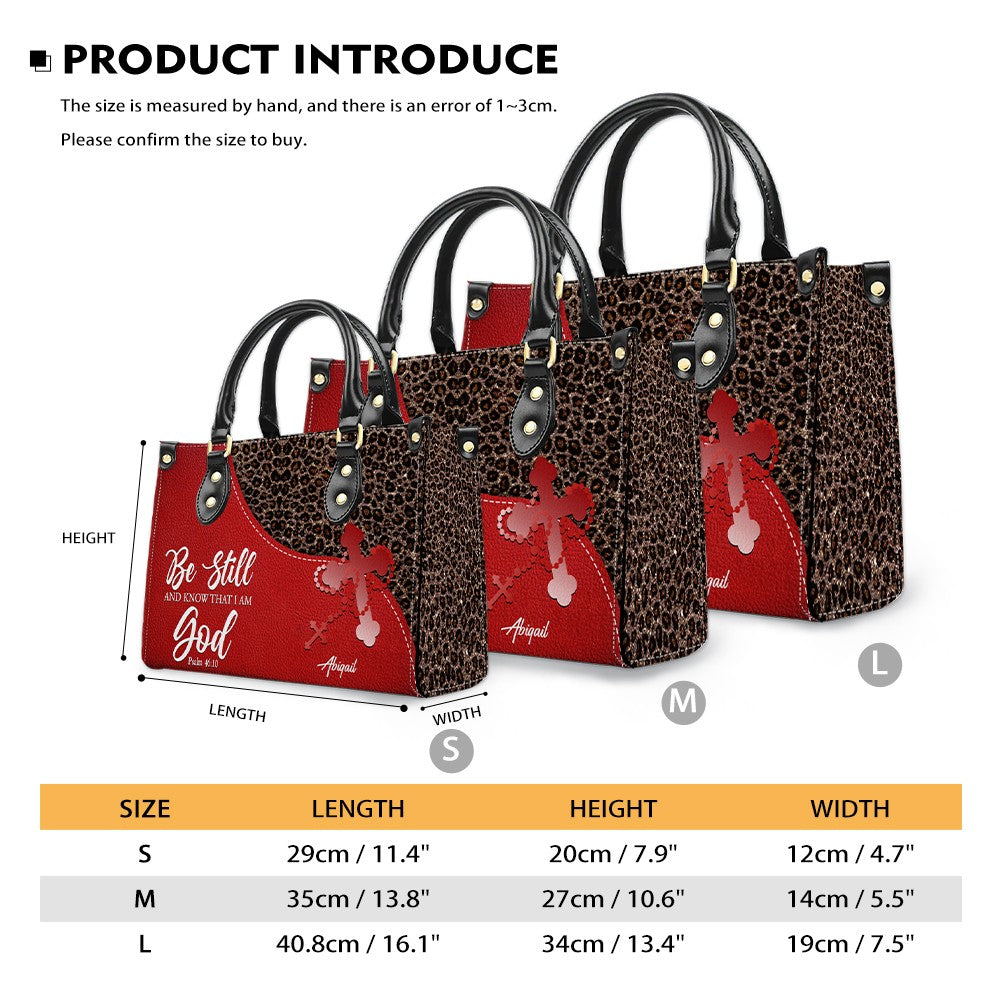 Personalized Christian Leopard Print Handbag