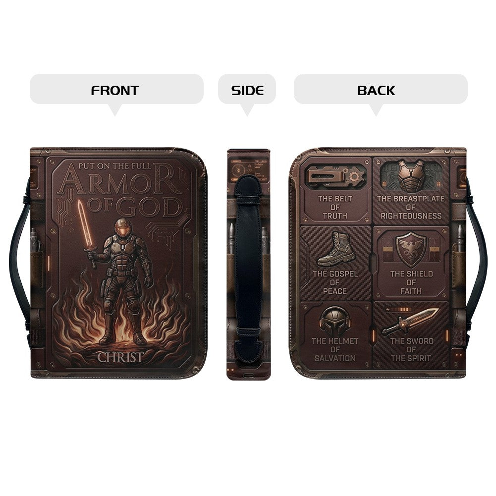 Personalized Armor of God Leather Bible Cover