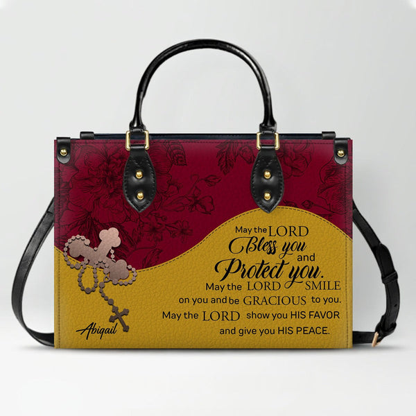 Personalized Christian Leather Handbag