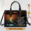 The Lord Is My Light Personalized Leather Tote