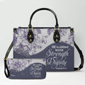 Custom Christian Leather Handbag & Clutch Set
