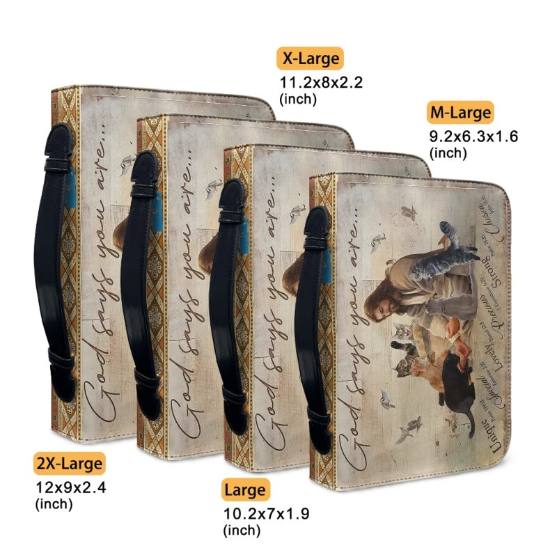God Says I Am Personalized Cat Bible Cover