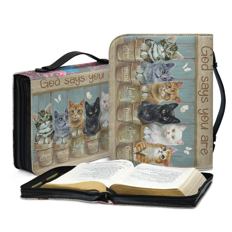 Personalized God Says You Are Cat Bible Cover