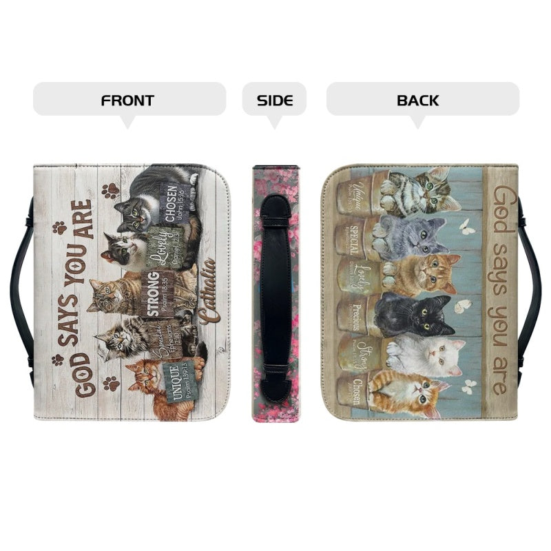 Personalized God Says You Are Cat Bible Cover