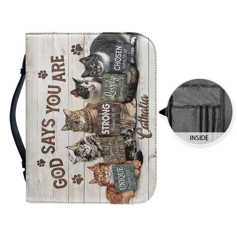 Personalized God Says You Are Cat Bible Cover