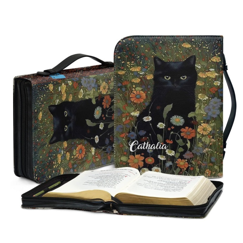 Personalized And God Said Cat Bible Cover