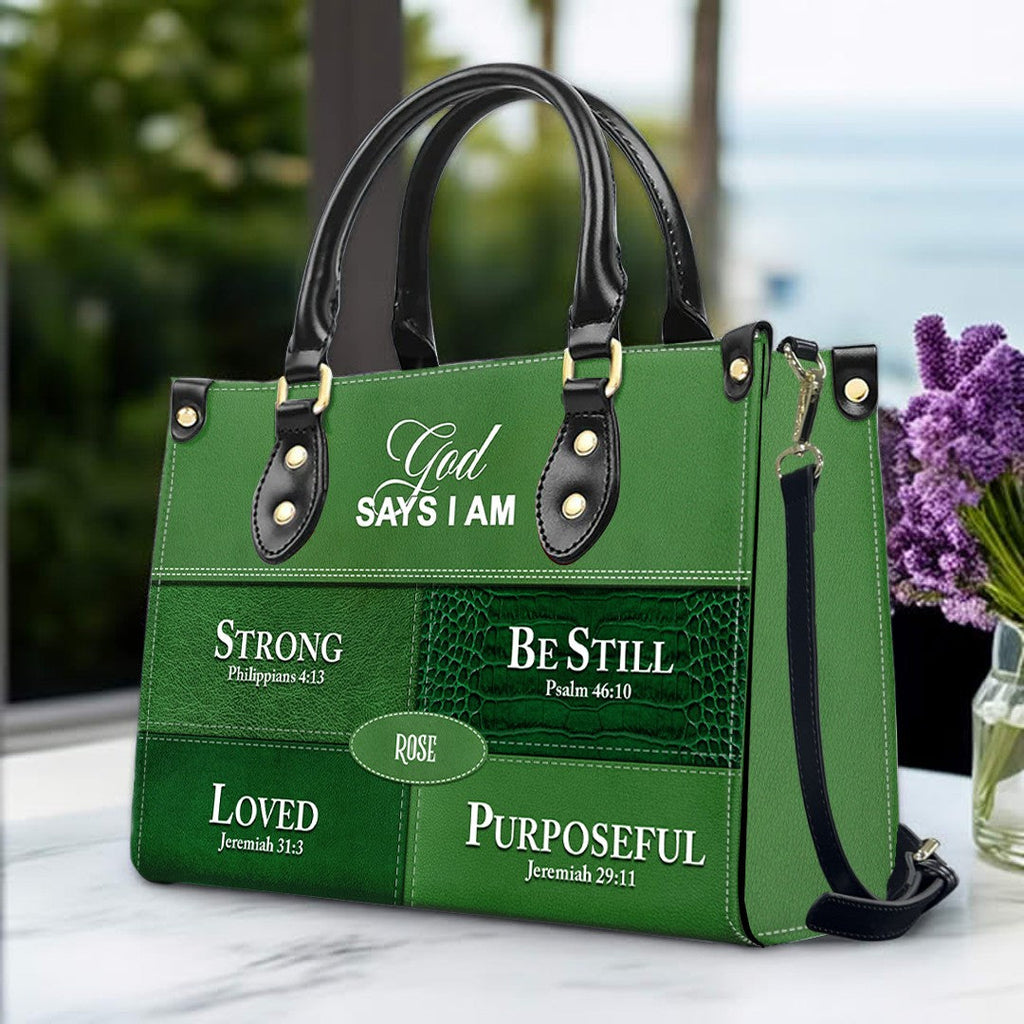 Personalized Christian Women Leather Handbag