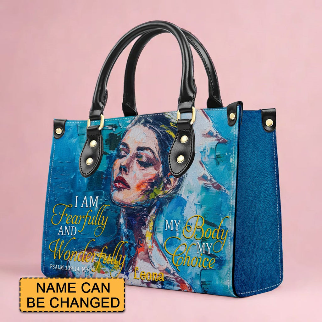 My Body My Choice Personalized Leather Handbag