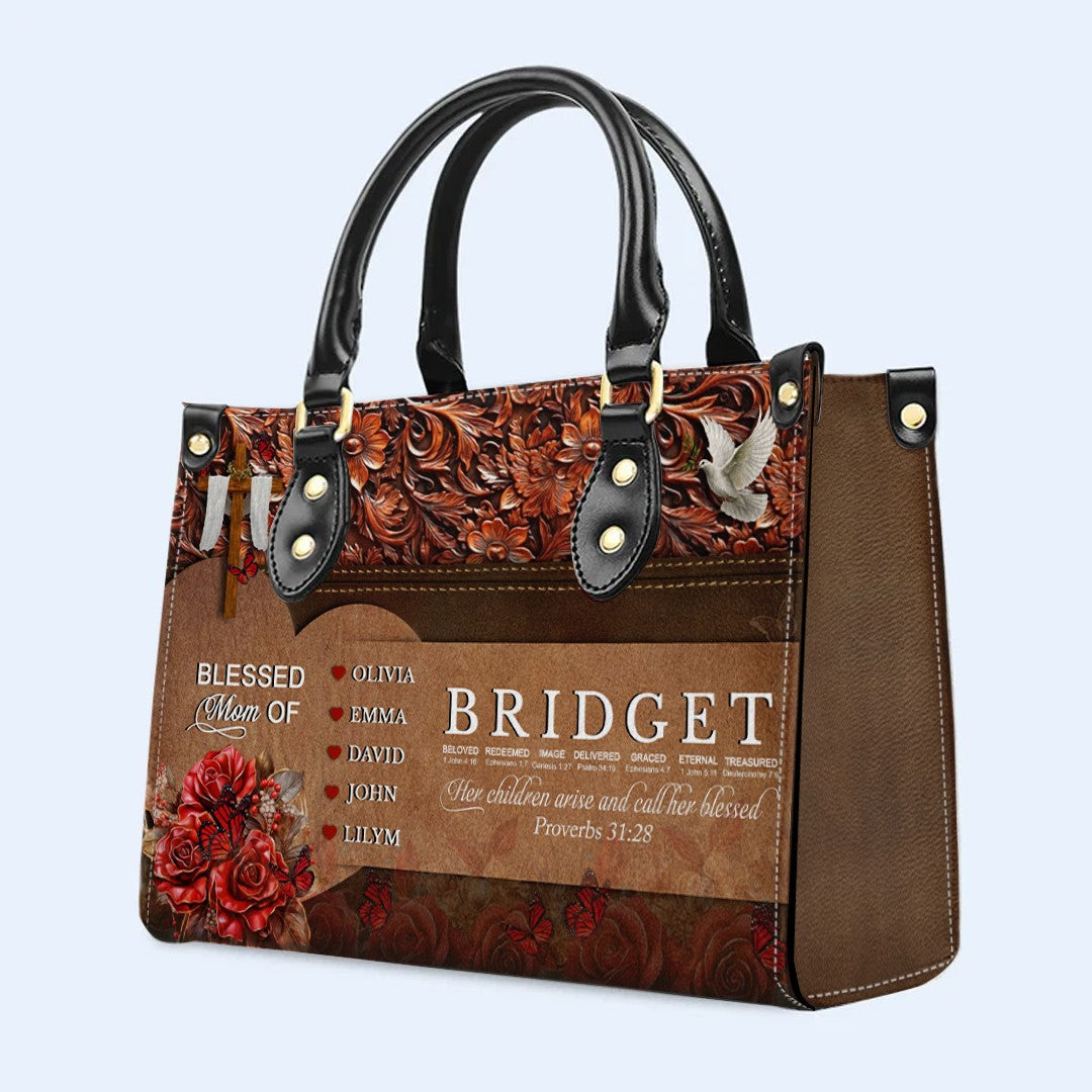 Personalized Christian Faith Leather Handbag