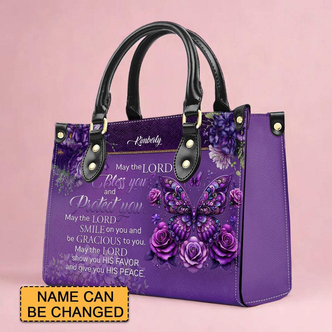 Personalized Faith Leather Handbag & Clutch