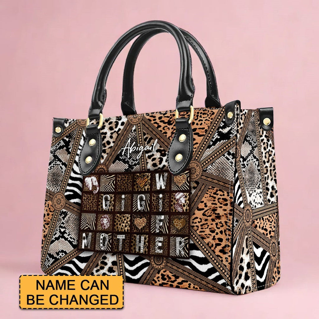 Personalized Christian Leather Tote Bag
