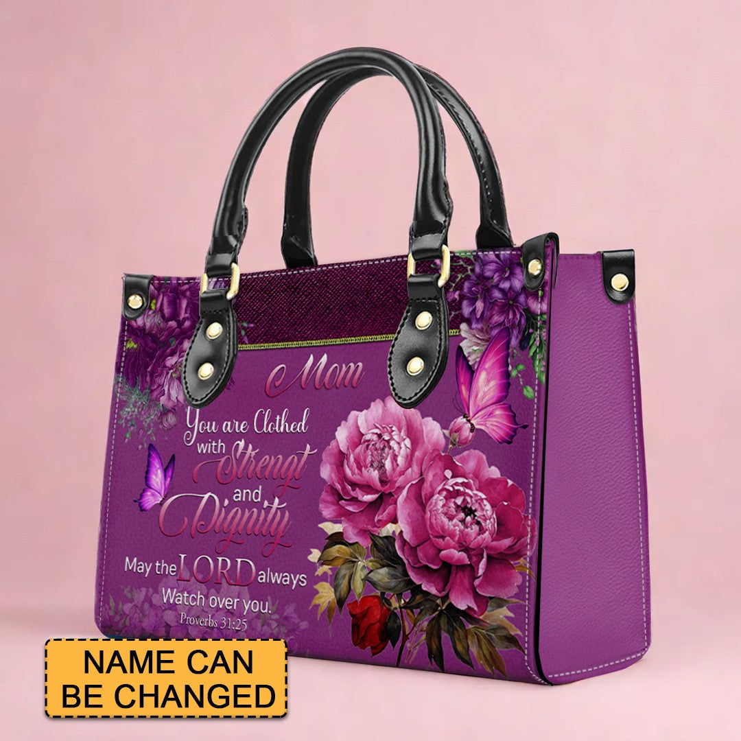 Custom Engraved Christian Leather Handbag
