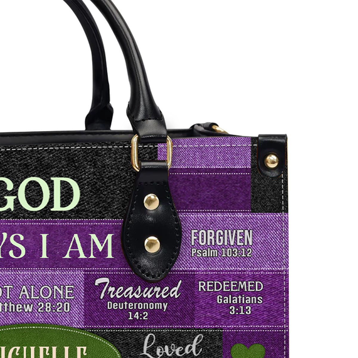 Personalized Christian Faith Leather Handbag
