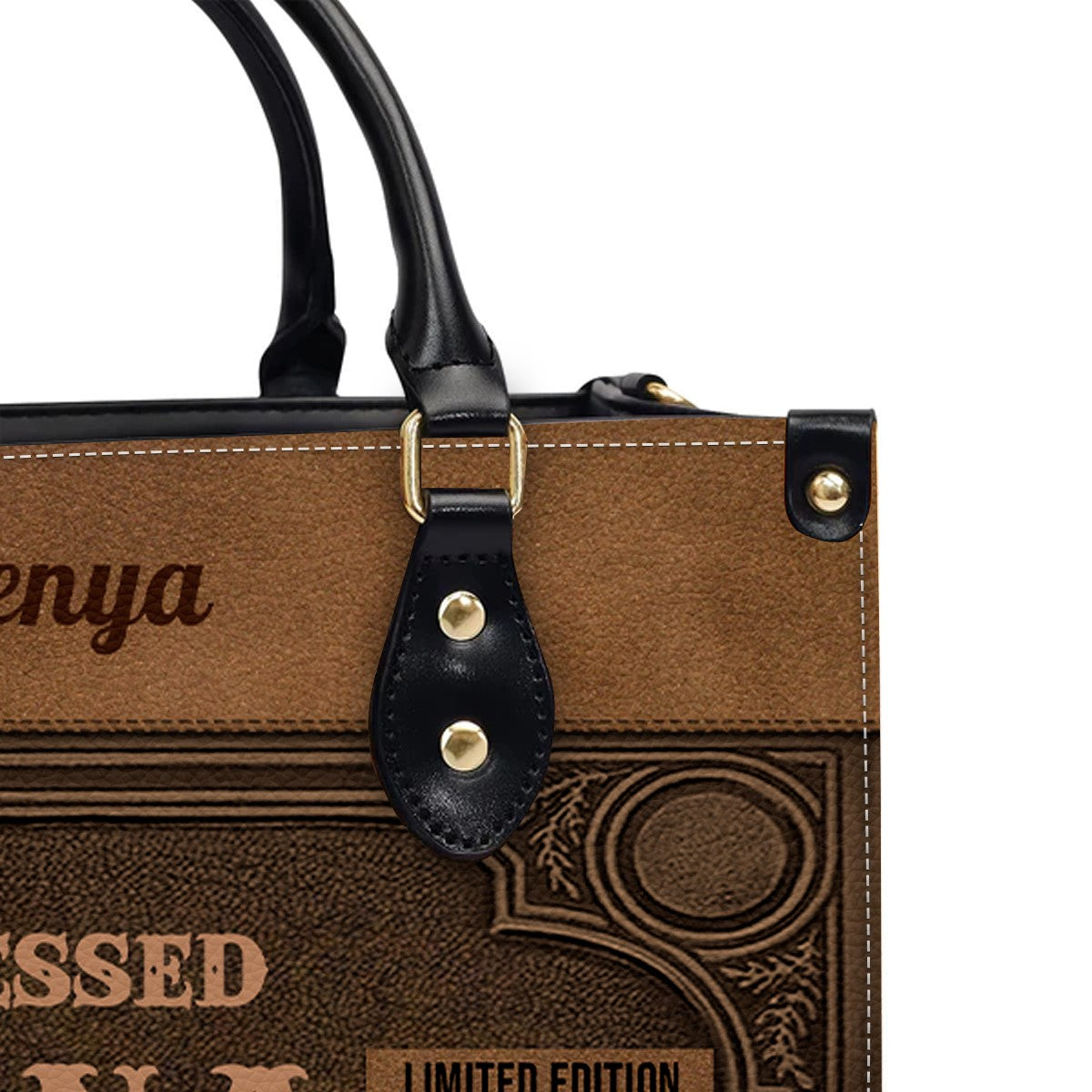 Personalized Blessed Nana Leather Tote Bag